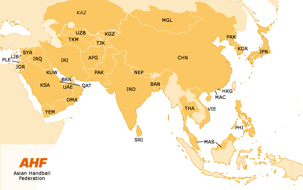 Football Map of Asia